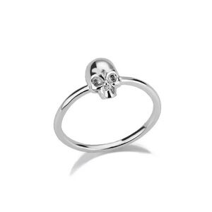 ⭐️NEW⭐️ 18K White Gold (Rhodium) Minimalist Skull Head Ring